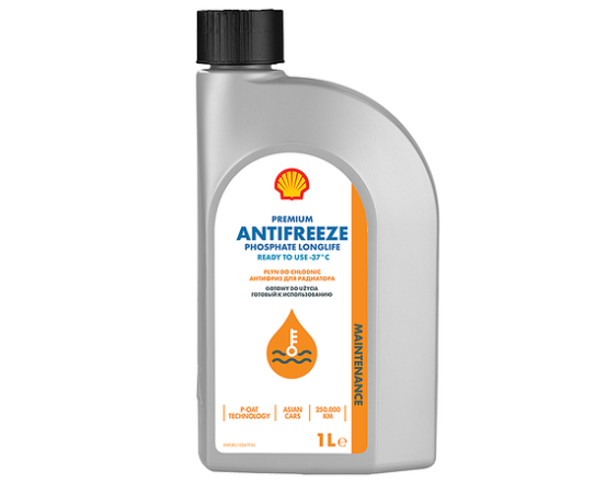 SHELL Premium Antifreeze Phosphate Longlife (P-OAT) gatavs lietošanai -37C 1 L